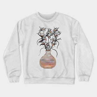 Vase of puffins Crewneck Sweatshirt